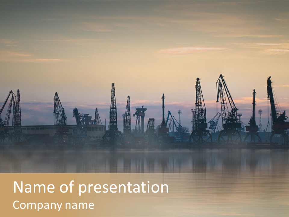 Crane Trans Transshipment PowerPoint Template