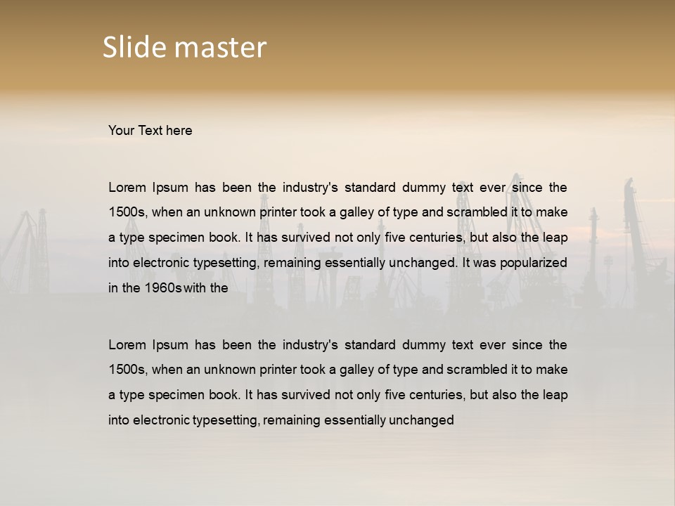 Crane Trans Transshipment PowerPoint Template