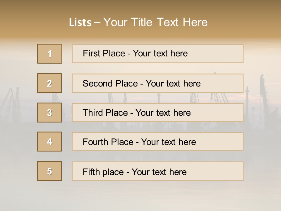 Crane Trans Transshipment PowerPoint Template