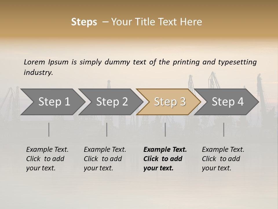Crane Trans Transshipment PowerPoint Template