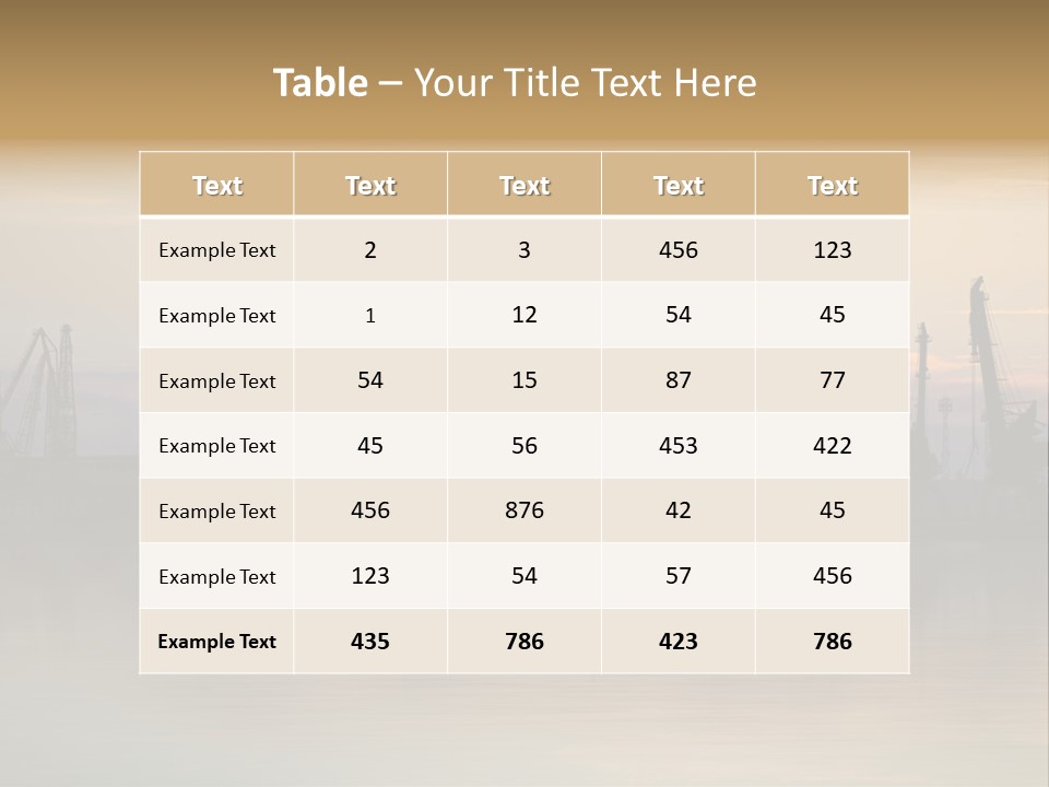 Crane Trans Transshipment PowerPoint Template
