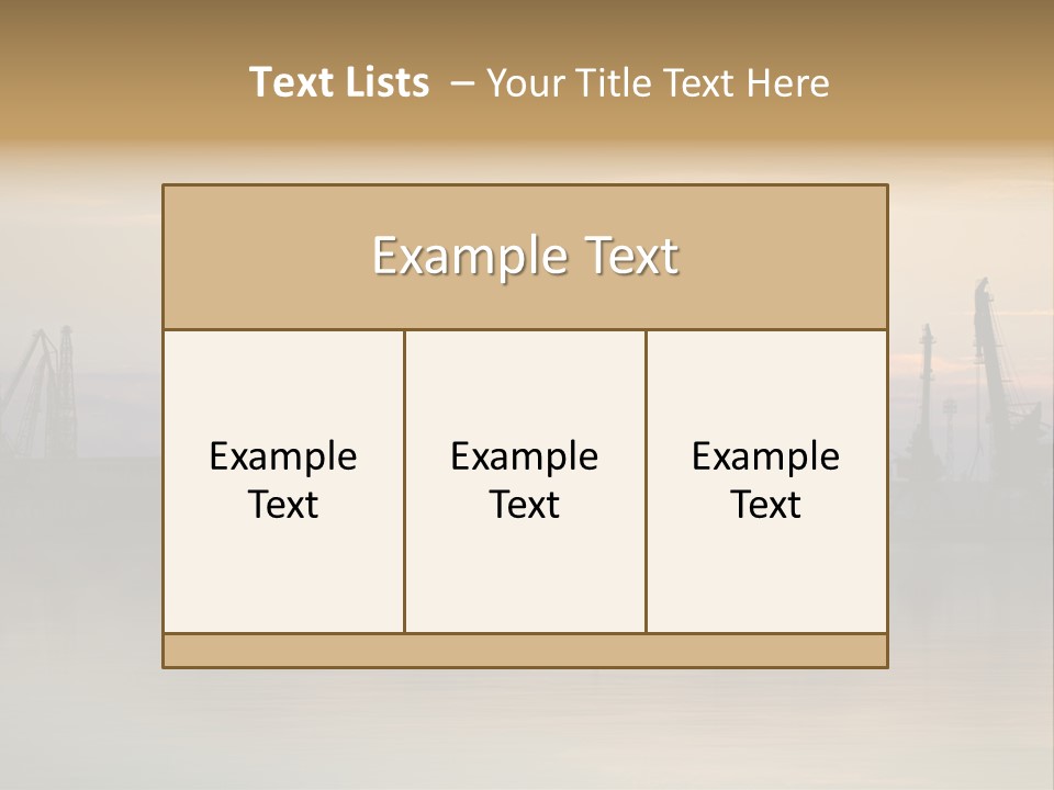 Crane Trans Transshipment PowerPoint Template