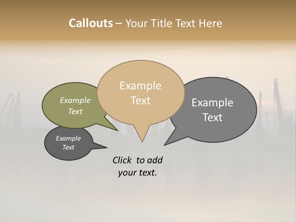 Crane Trans Transshipment PowerPoint Template