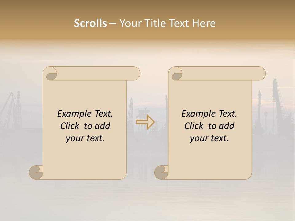 Crane Trans Transshipment PowerPoint Template