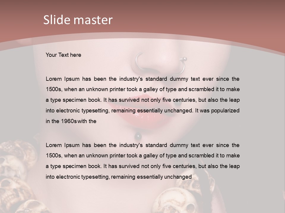 Pierced Woman PowerPoint Template