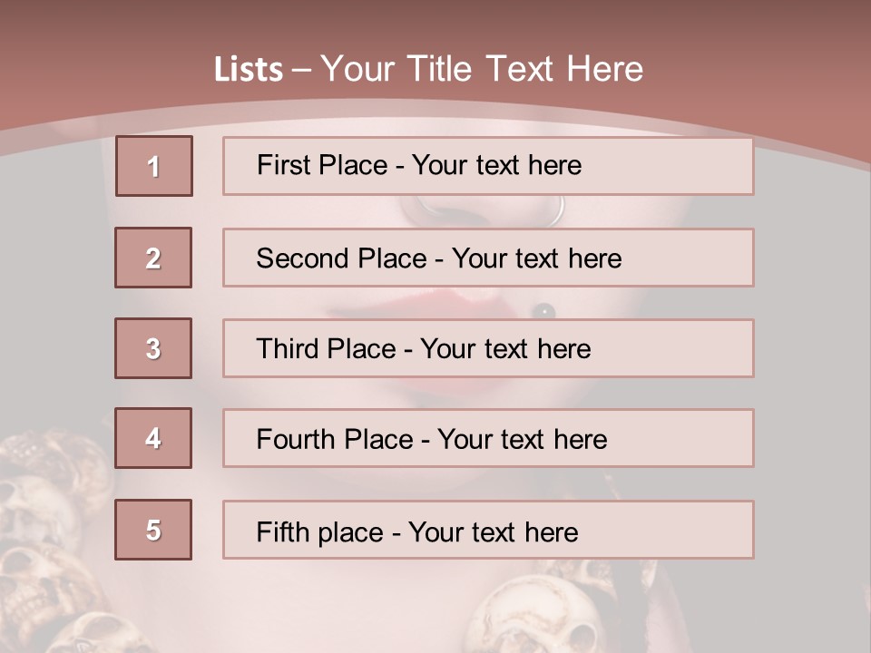 Pierced Woman PowerPoint Template