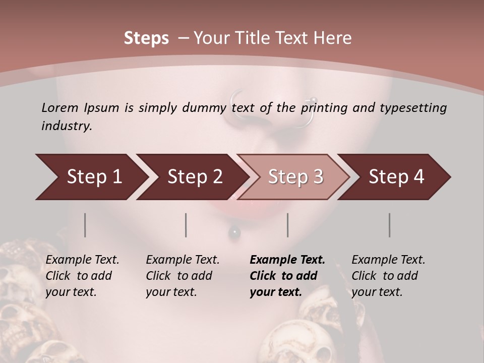 Pierced Woman PowerPoint Template