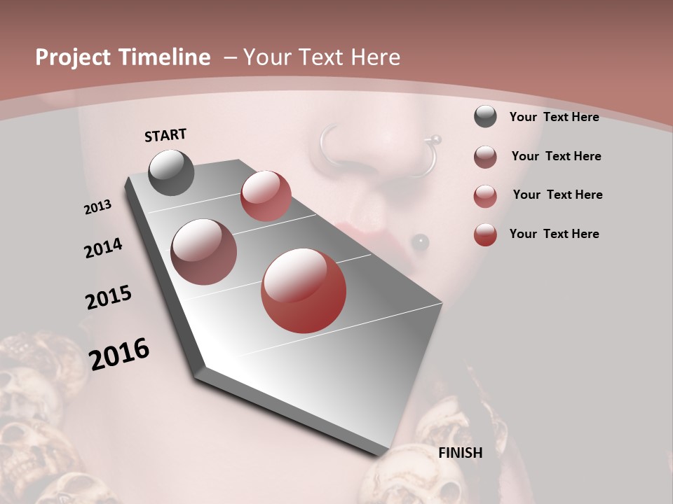 Pierced Woman PowerPoint Template