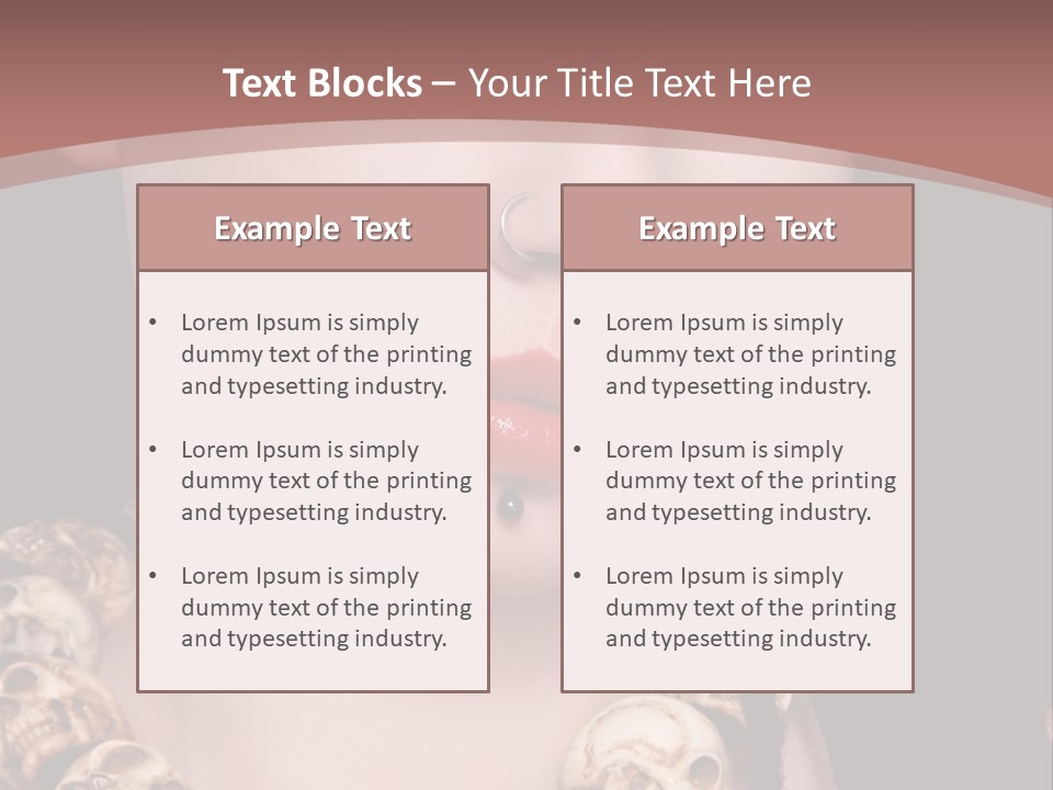 Pierced Woman PowerPoint Template