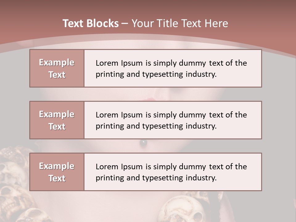 Pierced Woman PowerPoint Template