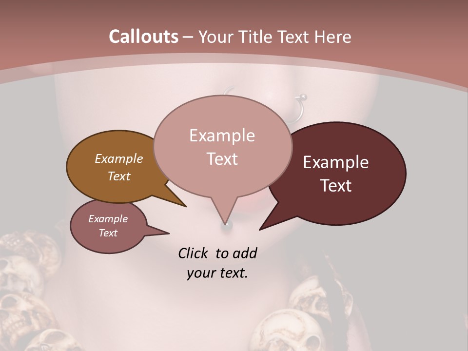 Pierced Woman PowerPoint Template