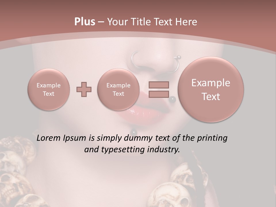 Pierced Woman PowerPoint Template