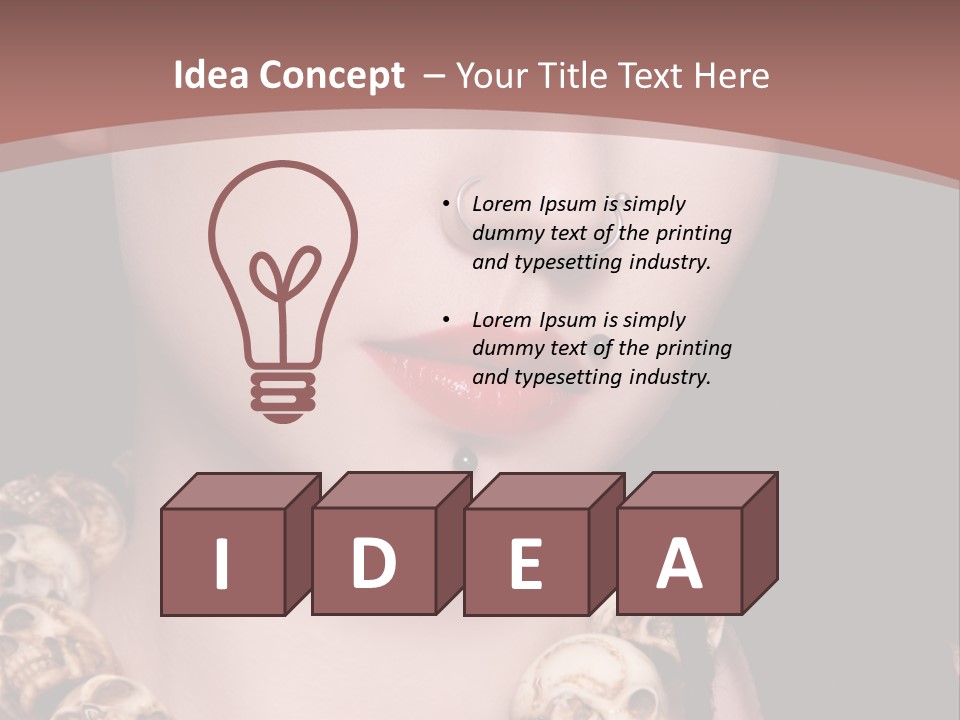 Pierced Woman PowerPoint Template