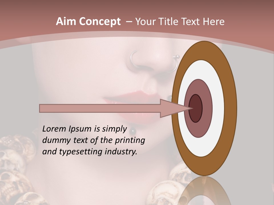 Pierced Woman PowerPoint Template