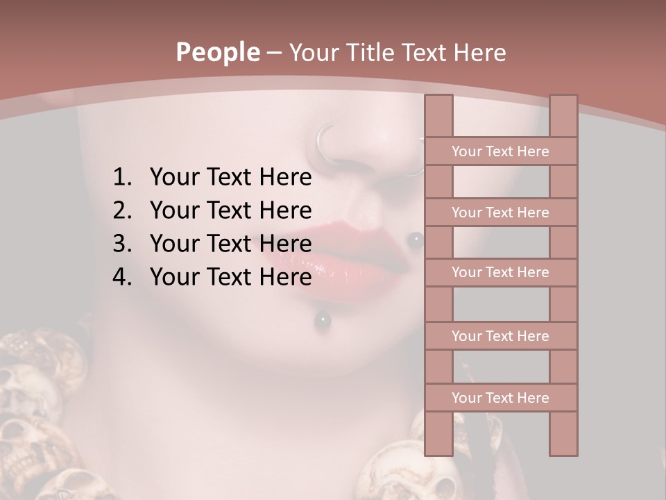 Pierced Woman PowerPoint Template