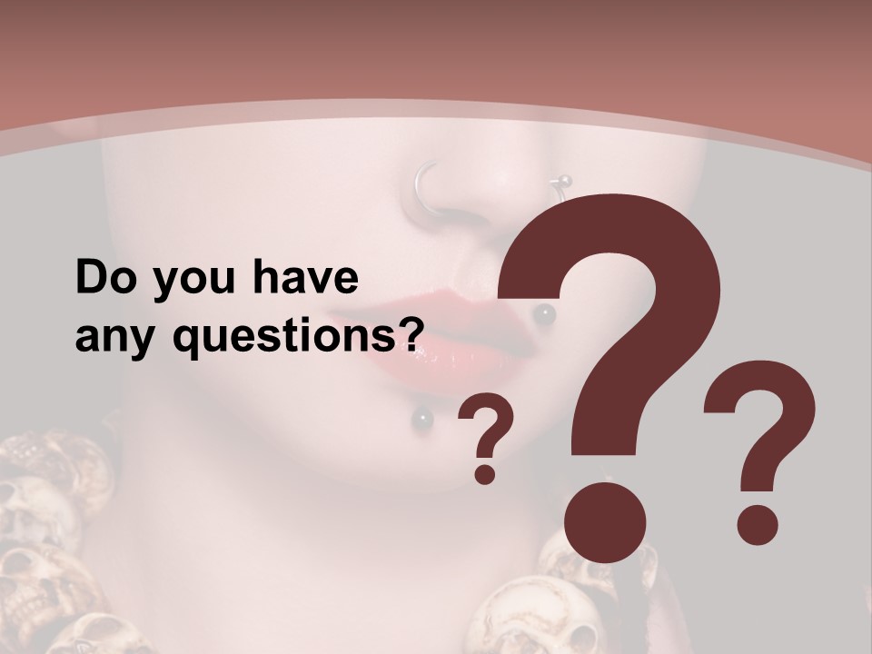 Pierced Woman PowerPoint Template