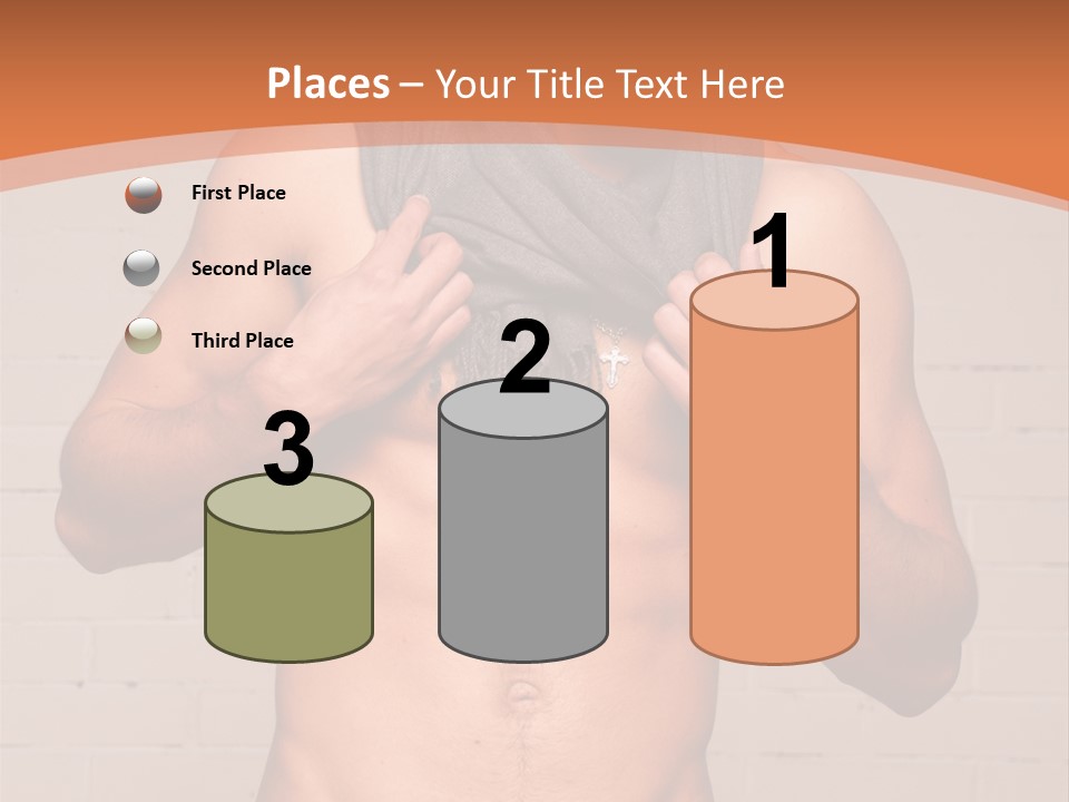 Scarf Male Model PowerPoint Template