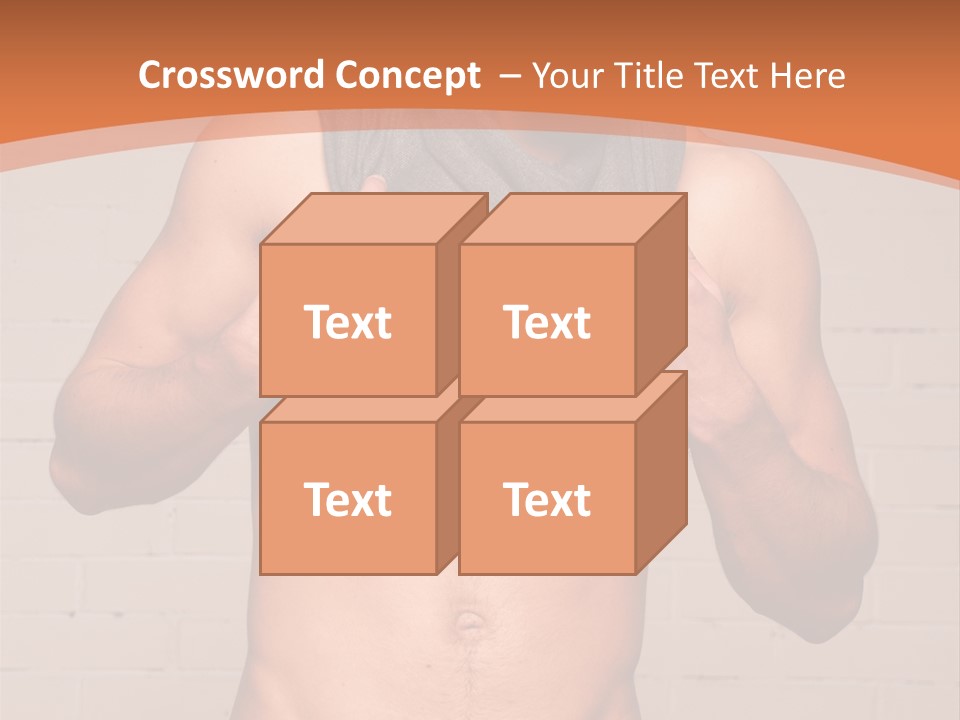 Scarf Male Model PowerPoint Template