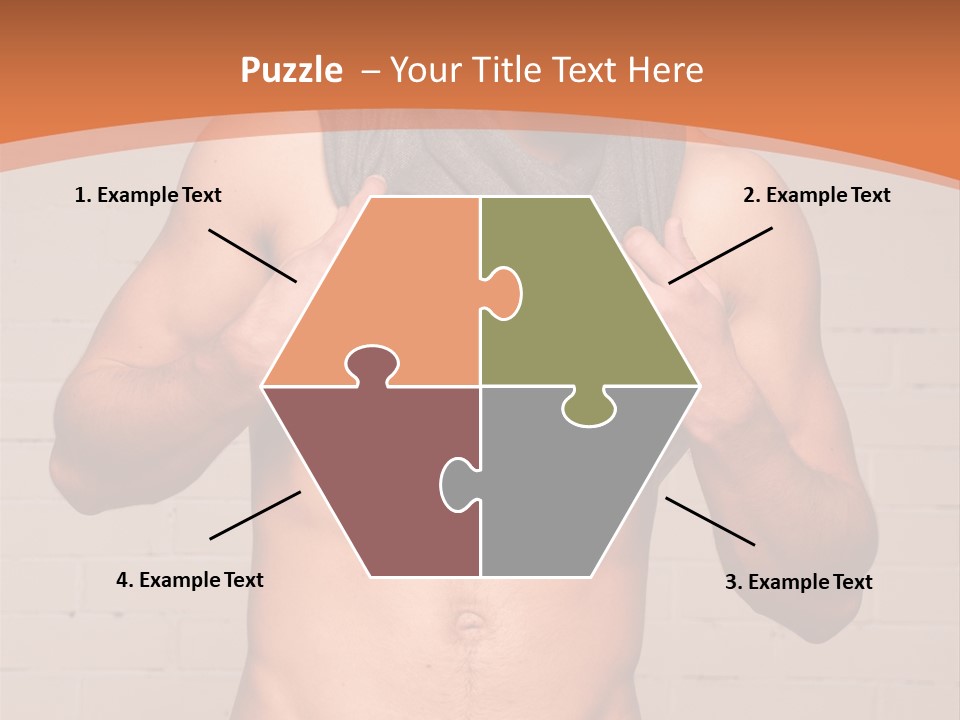 Scarf Male Model PowerPoint Template