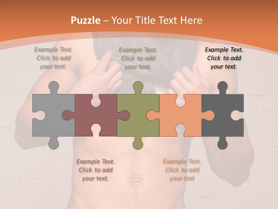 Scarf Male Model PowerPoint Template