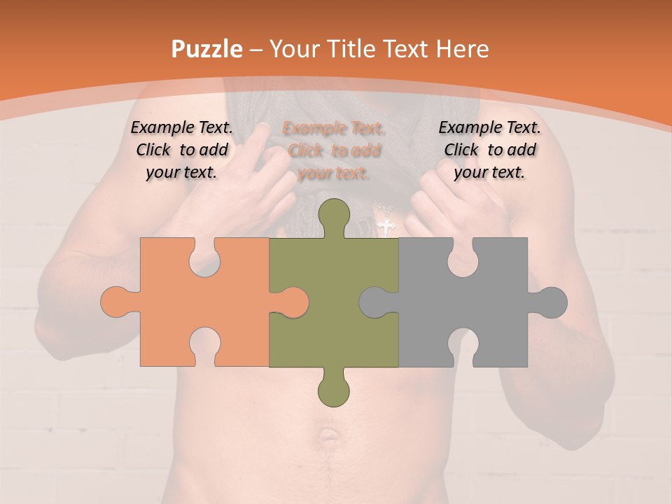 Scarf Male Model PowerPoint Template