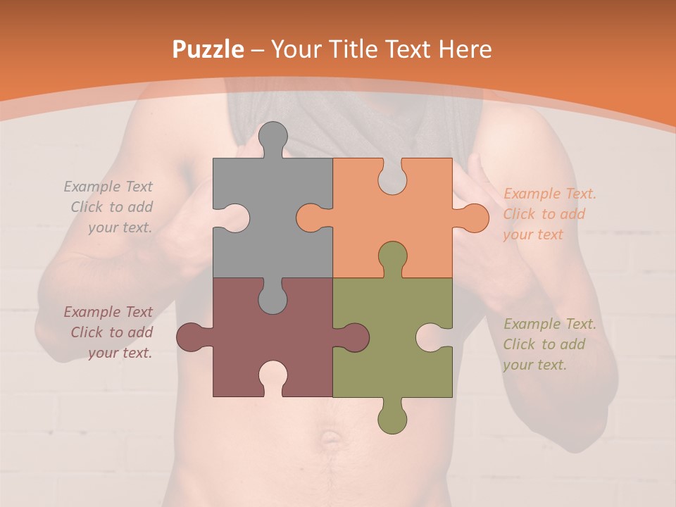 Scarf Male Model PowerPoint Template