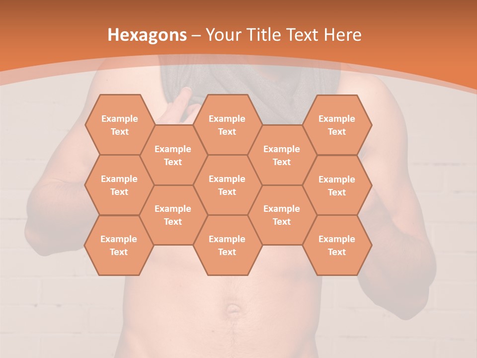 Scarf Male Model PowerPoint Template