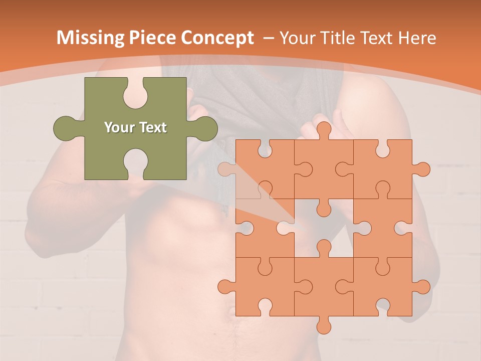 Scarf Male Model PowerPoint Template