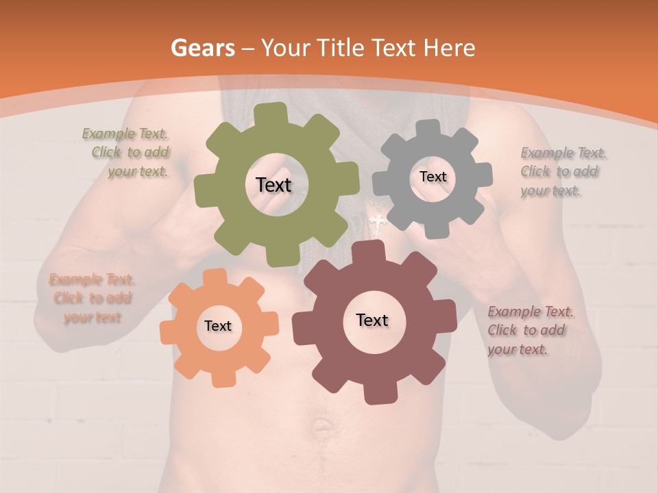 Scarf Male Model PowerPoint Template