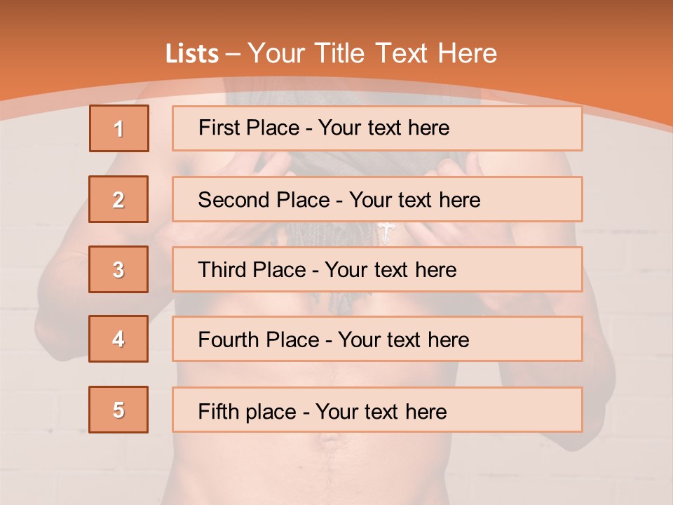 Scarf Male Model PowerPoint Template