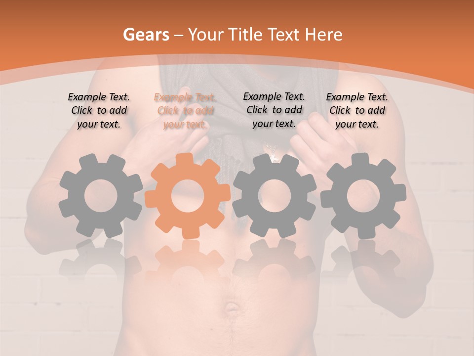 Scarf Male Model PowerPoint Template