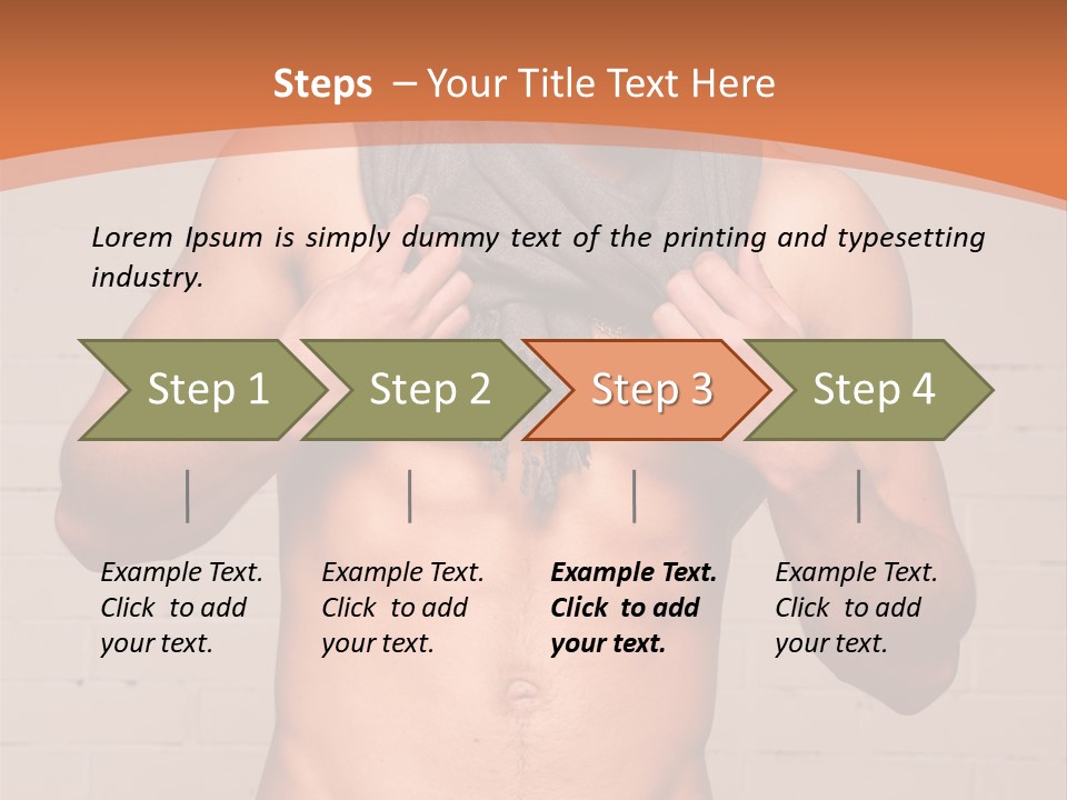 Scarf Male Model PowerPoint Template