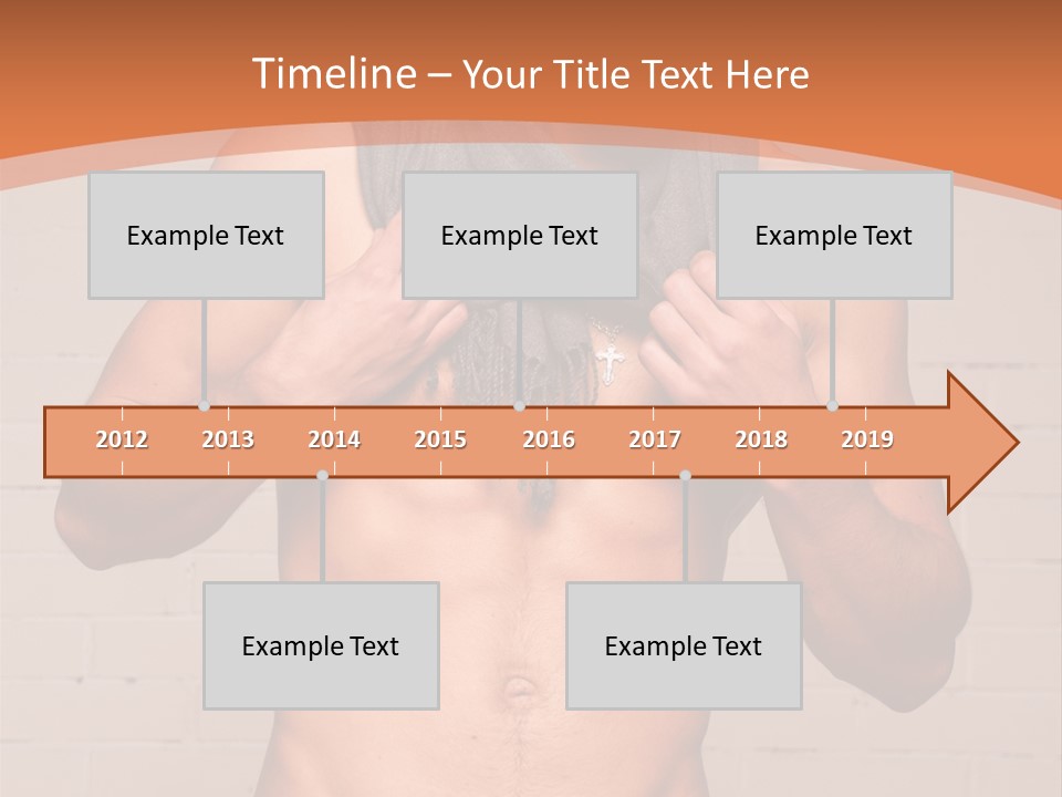 Scarf Male Model PowerPoint Template