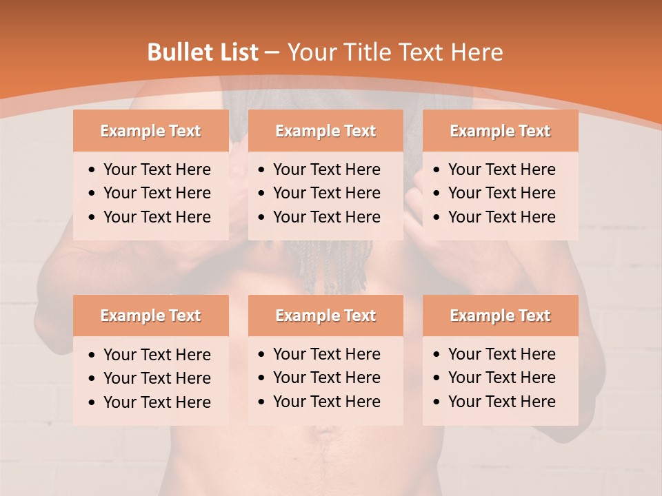 Scarf Male Model PowerPoint Template