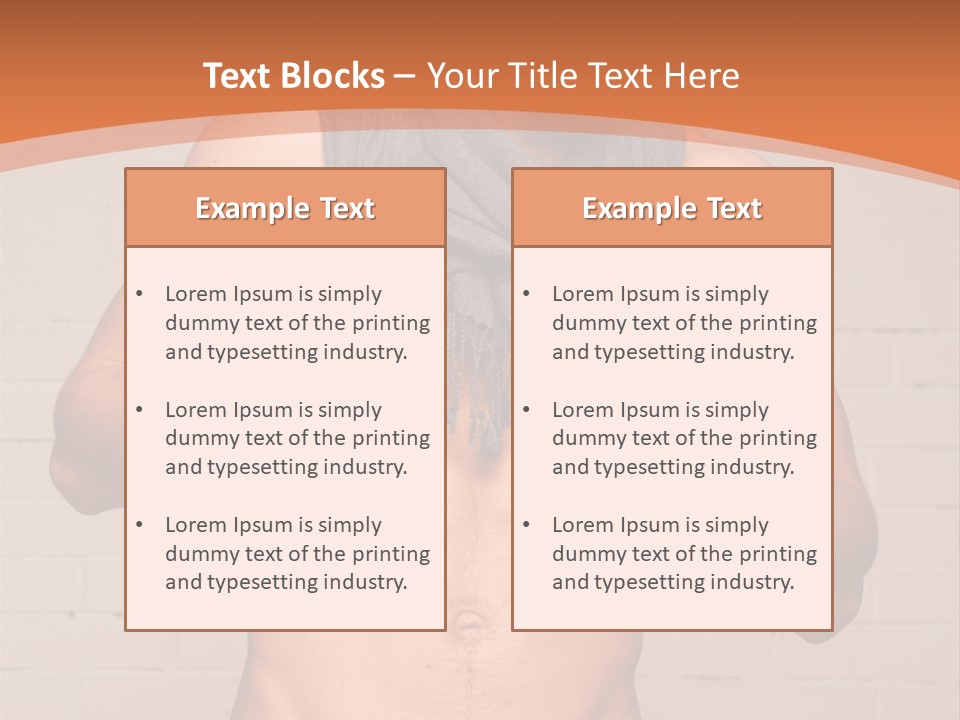 Scarf Male Model PowerPoint Template