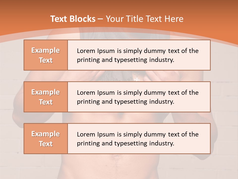 Scarf Male Model PowerPoint Template