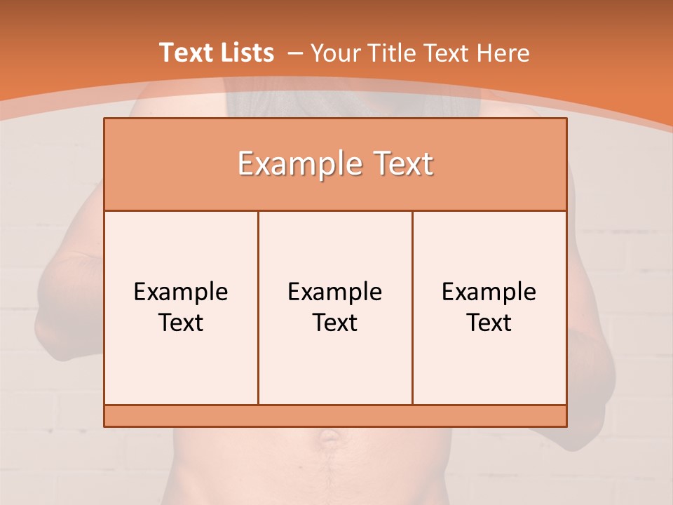 Scarf Male Model PowerPoint Template