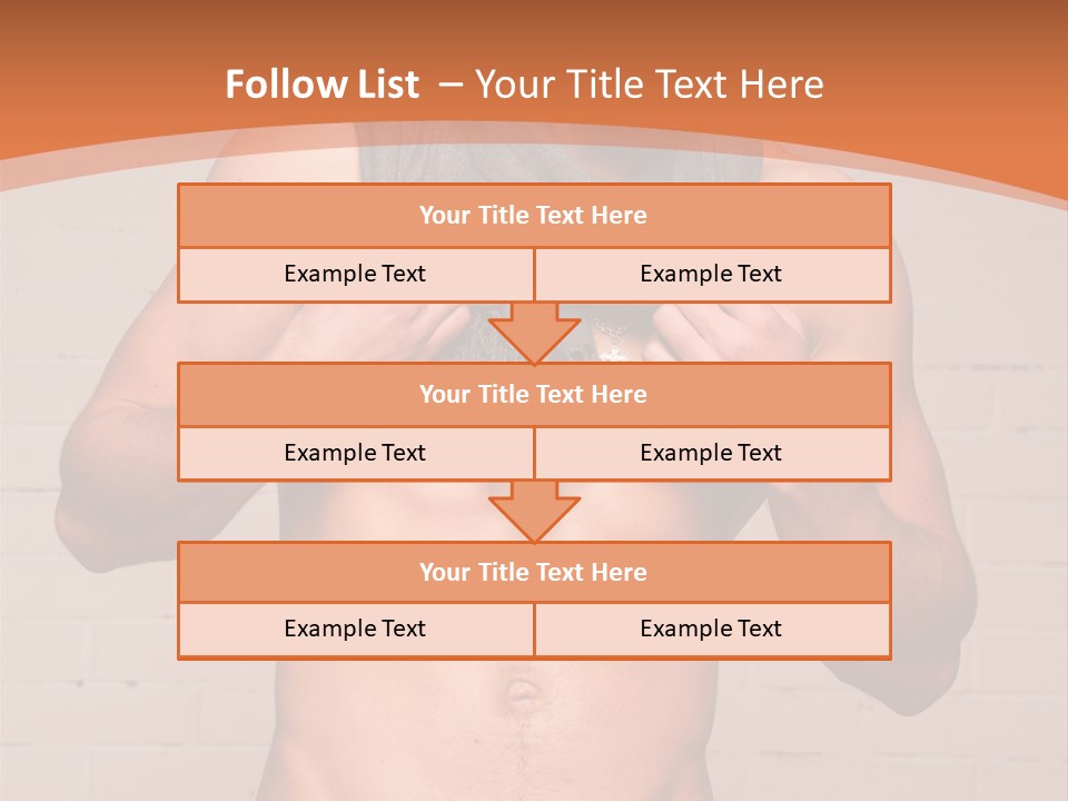 Scarf Male Model PowerPoint Template