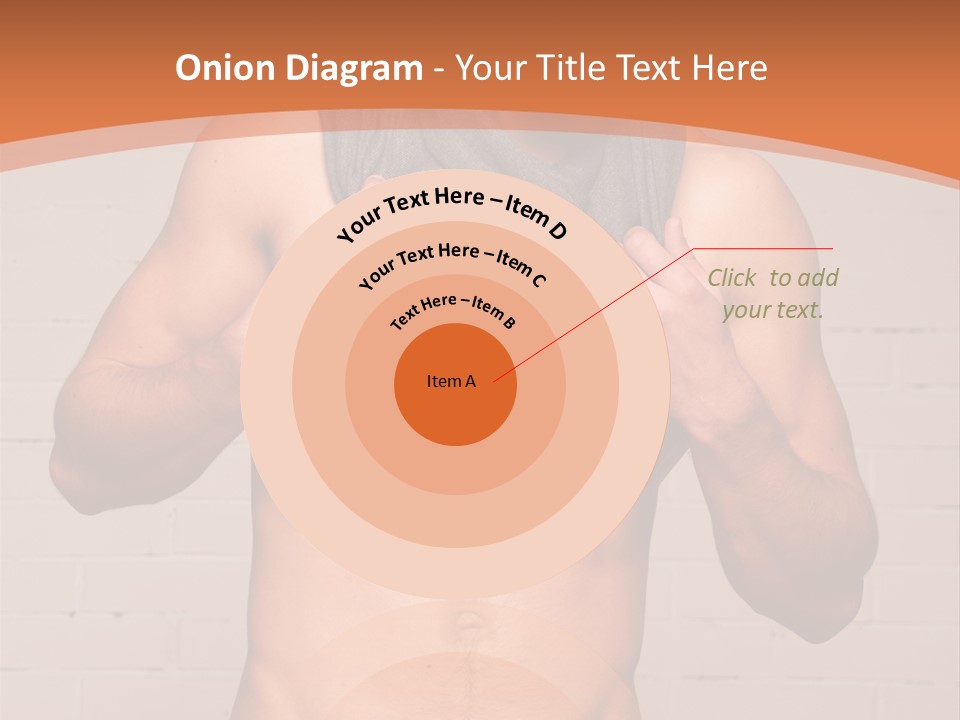 Scarf Male Model PowerPoint Template