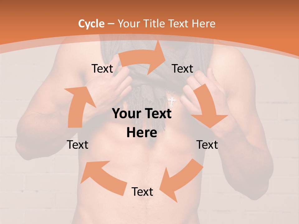 Scarf Male Model PowerPoint Template