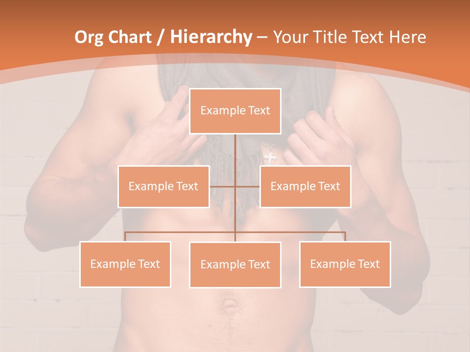 Scarf Male Model PowerPoint Template