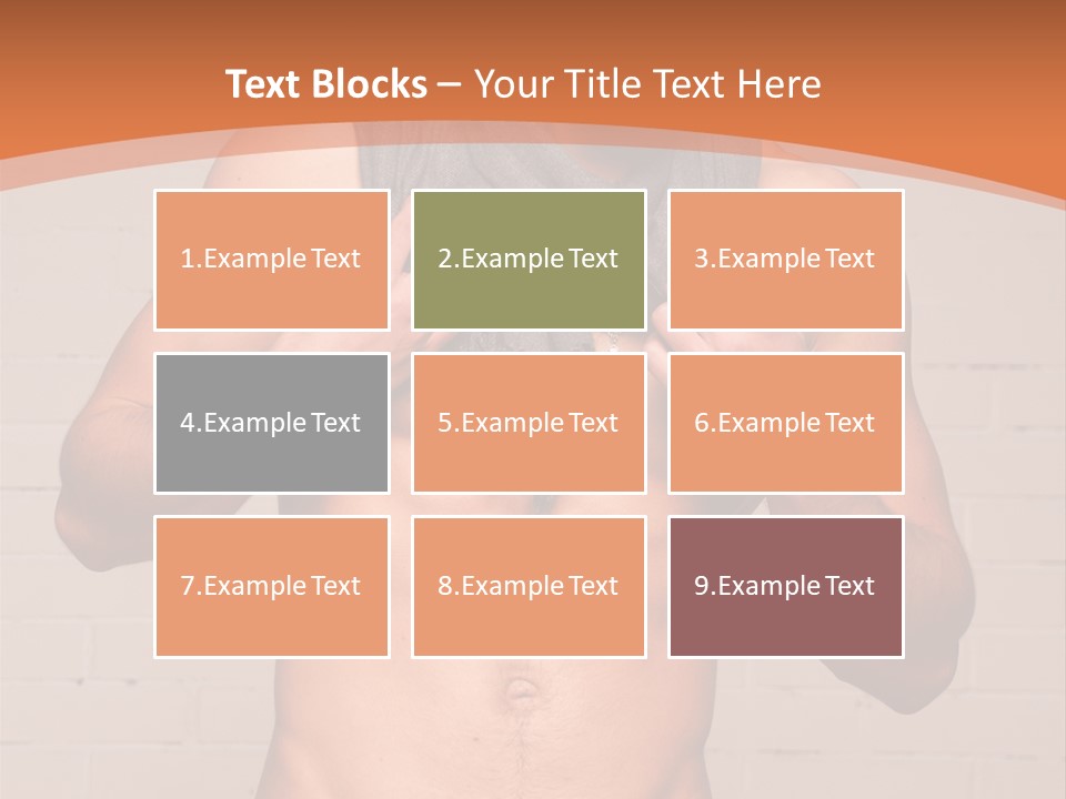 Scarf Male Model PowerPoint Template