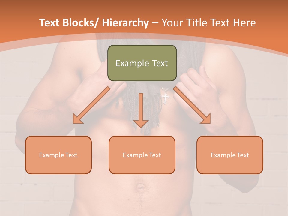 Scarf Male Model PowerPoint Template
