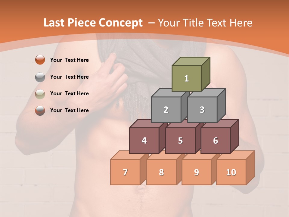 Scarf Male Model PowerPoint Template