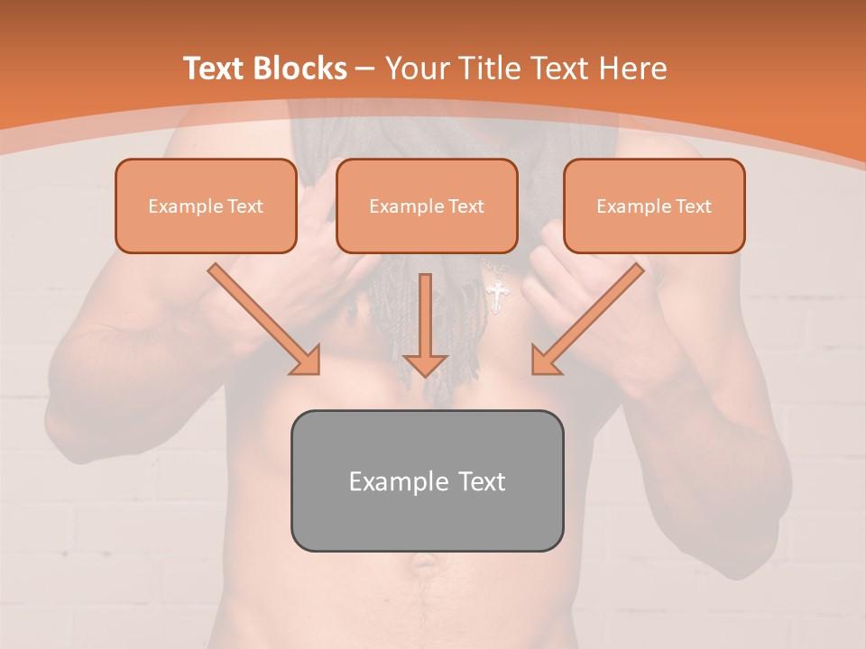 Scarf Male Model PowerPoint Template