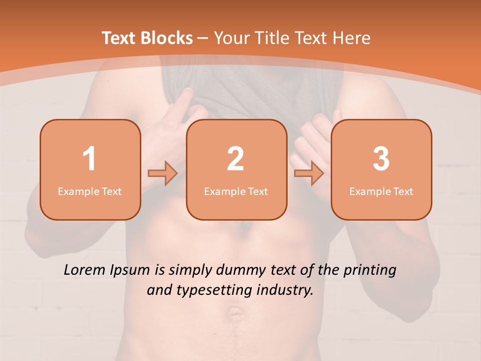 Scarf Male Model PowerPoint Template