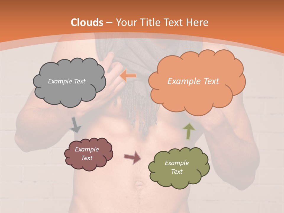 Scarf Male Model PowerPoint Template