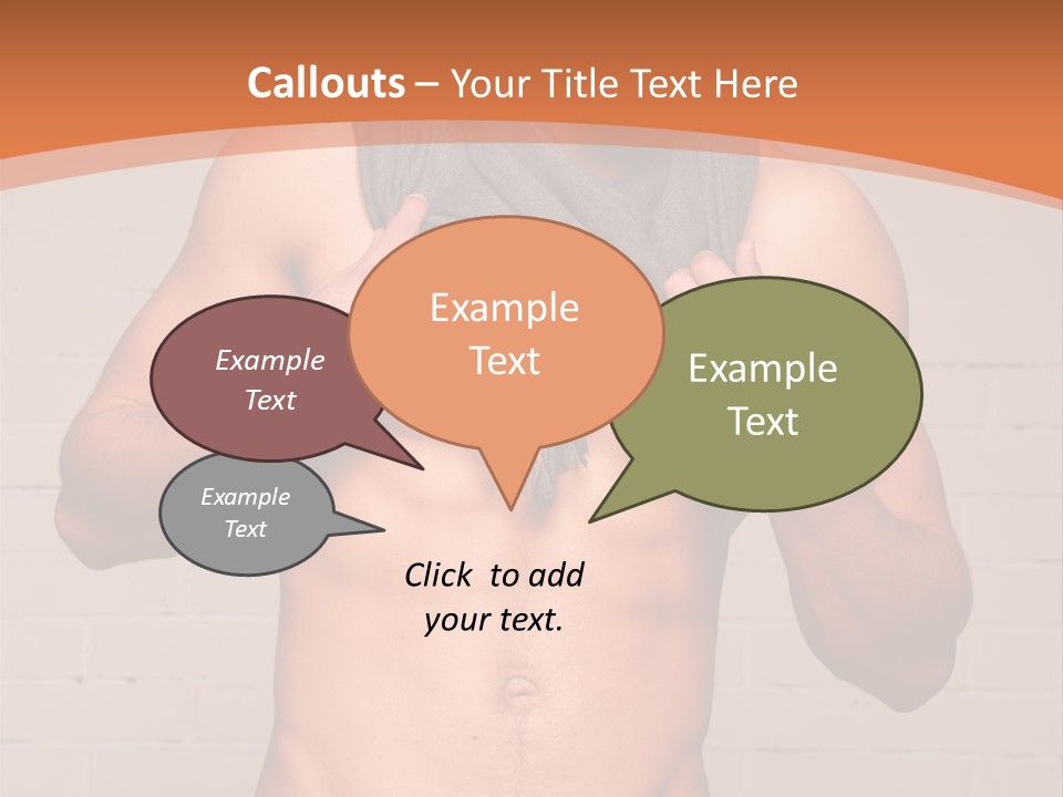 Scarf Male Model PowerPoint Template