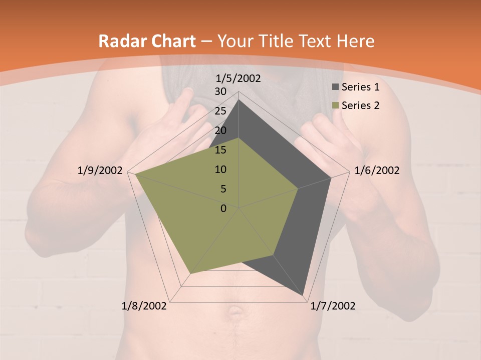 Scarf Male Model PowerPoint Template