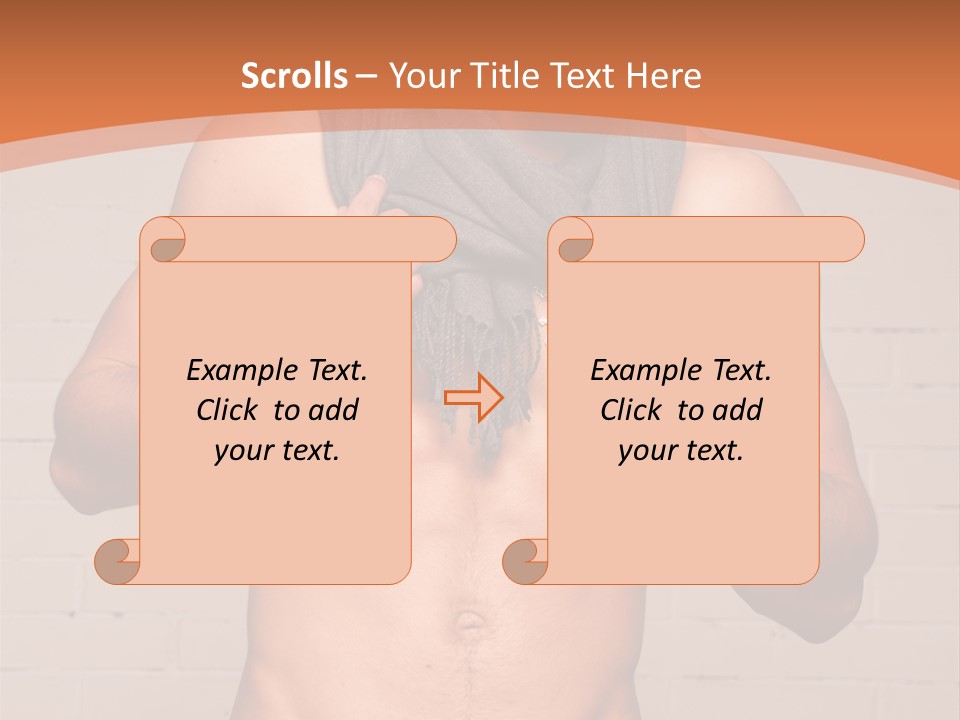 Scarf Male Model PowerPoint Template